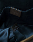 GG Supreme Monogram Textured Dollar Calfskin Web Small Ophidia Dome Shoulder Bag Beige Ebony New Acero