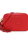 Pebbled Calfskin Small Soho Disco Bag Tabasco Red