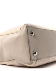 Nylon Saffiano Bi-Color Tote Grey