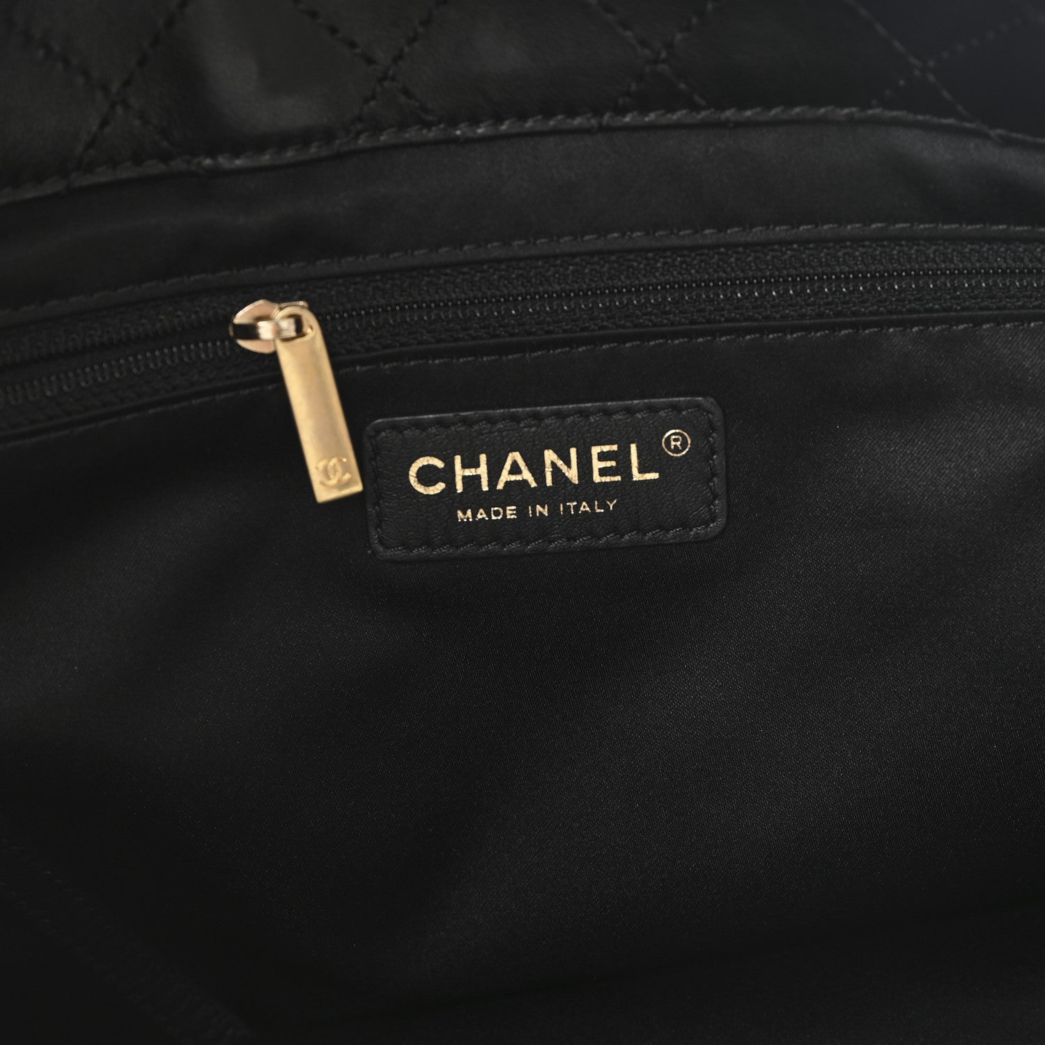 Lambskin Quilted Large Tote Black