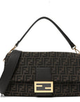 Fabric Jacquard FF 1974 Maxi Baguette Tobacco Moro Black