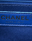 Caviar Quilted Small Business Affinity Flap Dark Blue