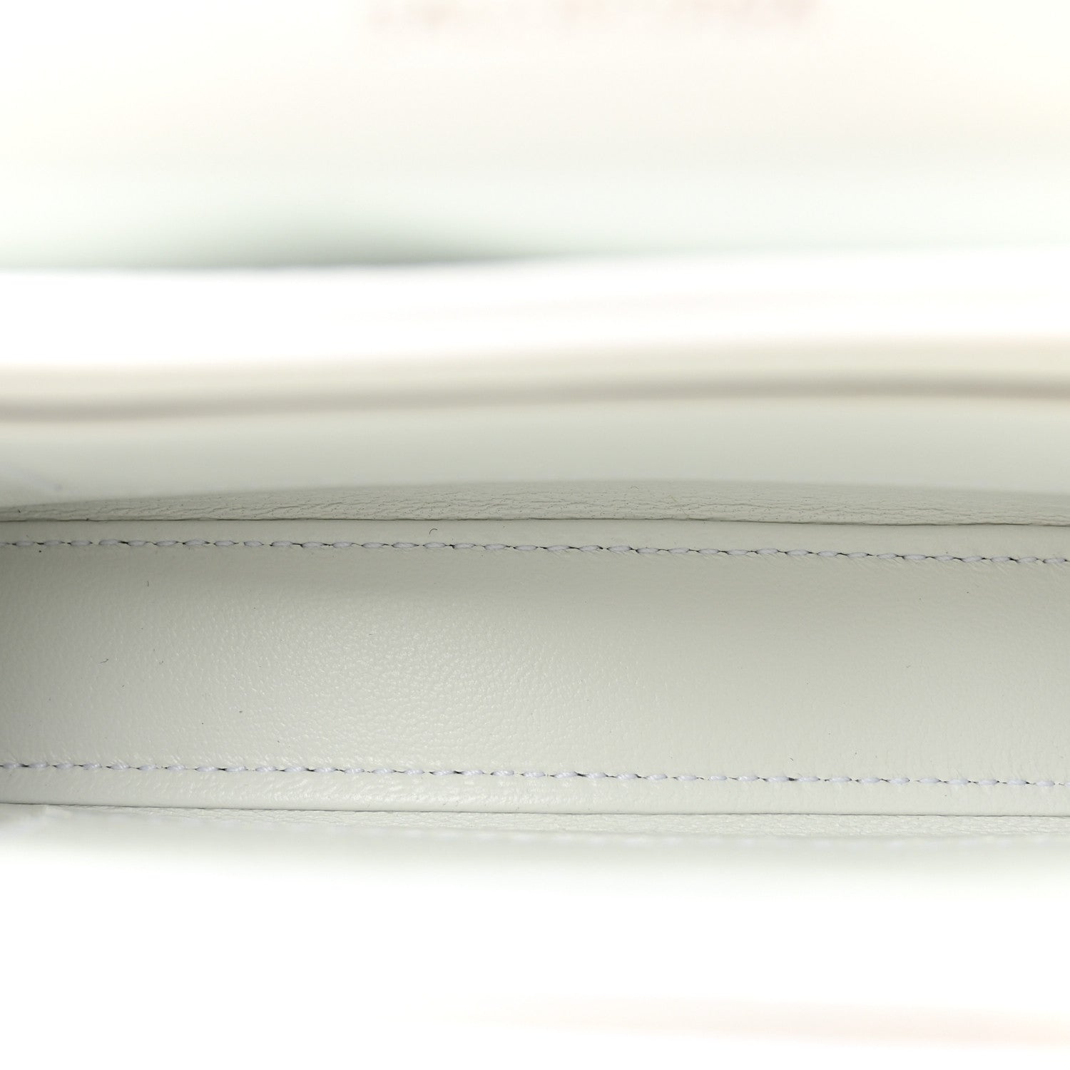 Crushed Calfskin Quilted Small Crush Chain Bag Optic White