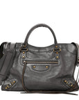 Pearlescent Goatskin Classic Gold Hardware City Bronze