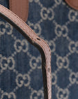 New Denim GG Monogram Dollar Calfskin Medium Jackie 1961 Tote Blue Tea Cuir Epilog