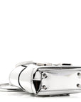 Mirror Laminated Nappa Maxi Intrecciato Mini Arco  Silver