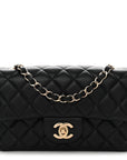 Lambskin Quilted Mini Rectangular Flap Black