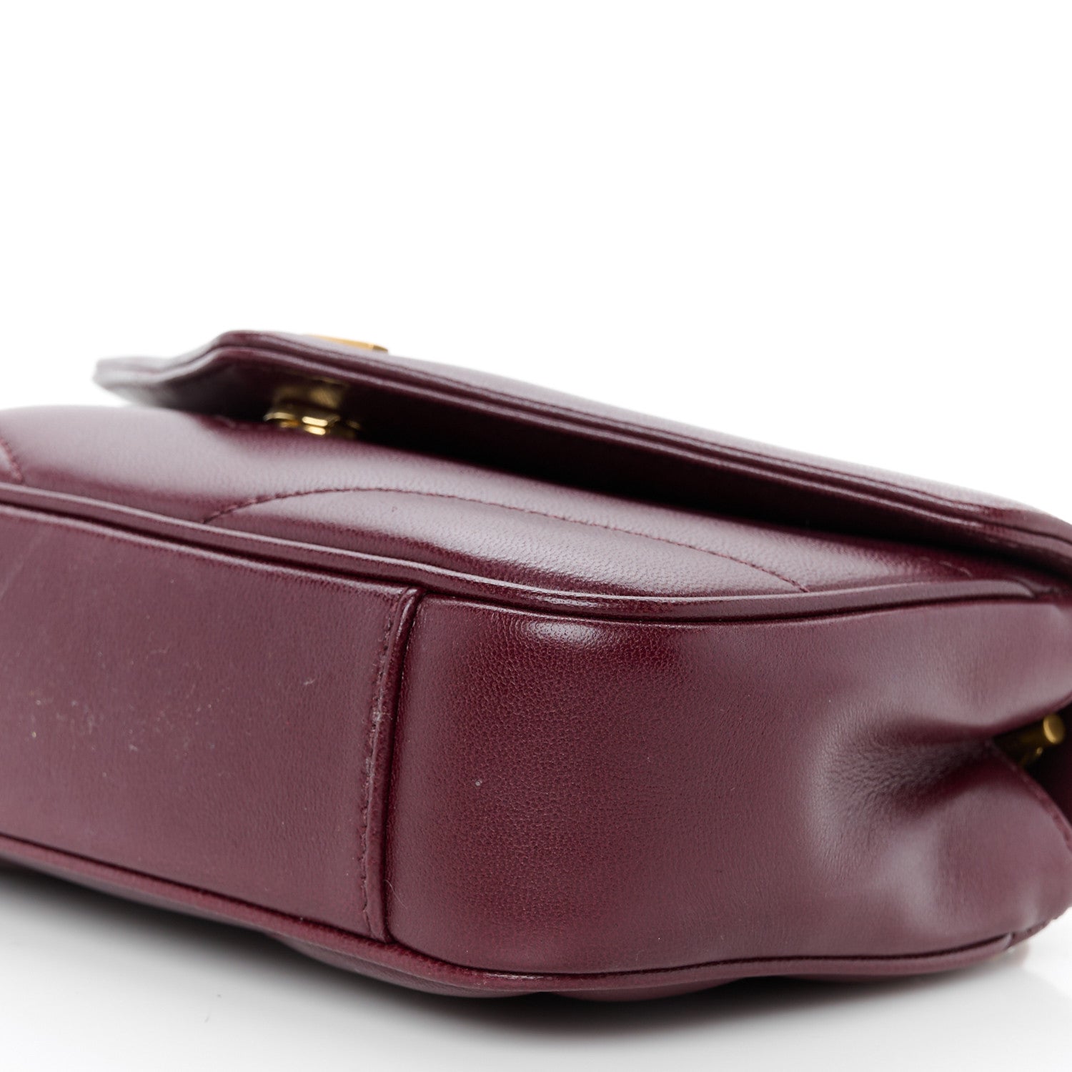 Lambskin Chevron Quilted Mini Loulou Rouge Cabernet