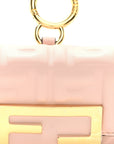 Nappa Matisse FF Embossed Nano Maxi Buckle Baguette Charm Rosa Quarzo