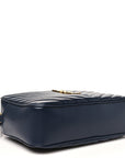 Calfskin Matelasse Monogram Lou Camera Bag Deep Marine