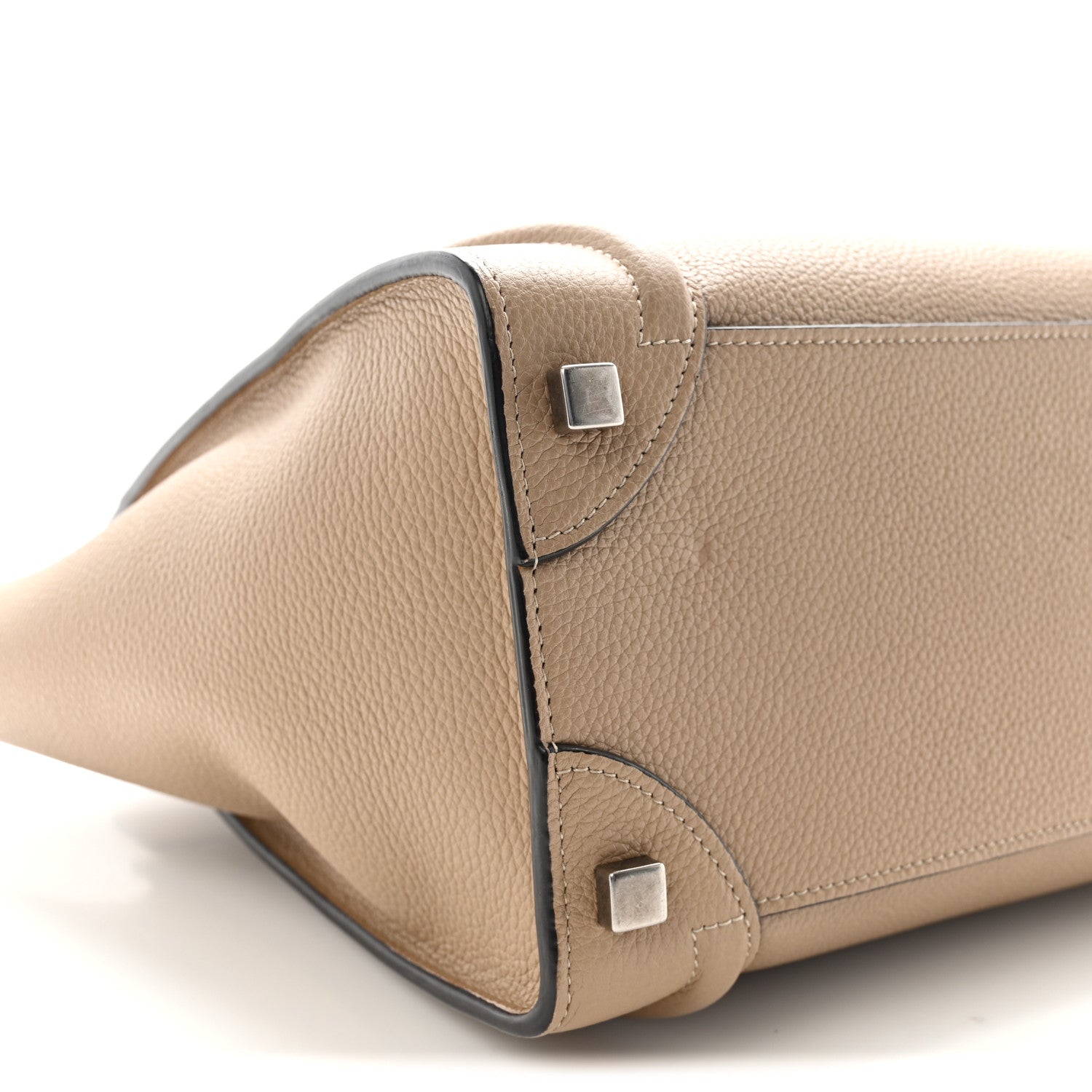 Drummed Calfskin Micro Luggage Dune