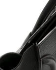 Drummed Calfskin Micro Luggage Black