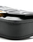 Nappa Matisse FF Embossed Nano Baguette Charm Black
