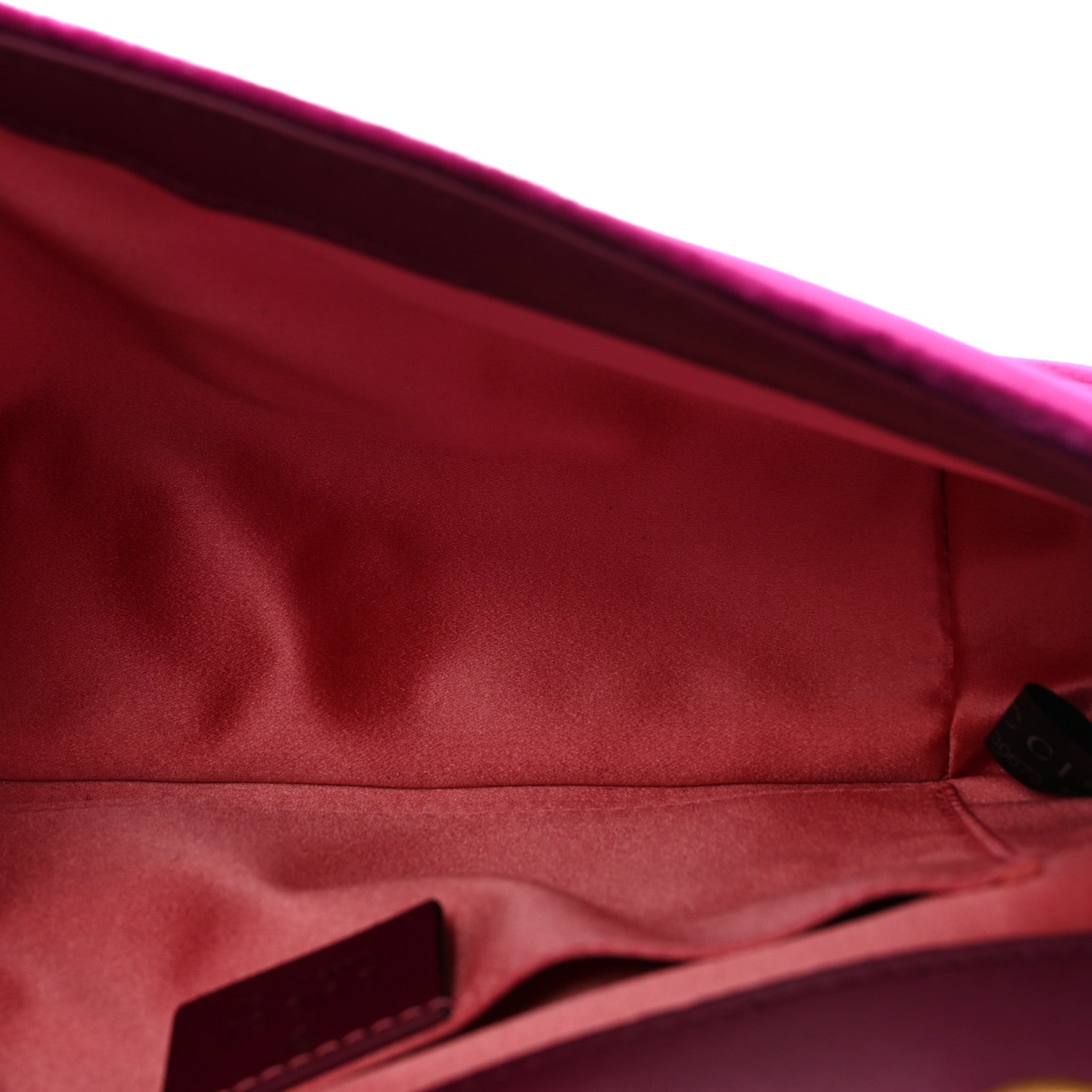 Velvet Matelasse Mini GG Marmont Shoulder Bag Fuchsia Violet Cyclamen