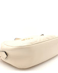 Calfskin Matelasse Small GG Marmont Chain Shoulder Bag White