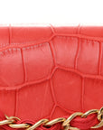 Alligator Jumbo Double Flap Red