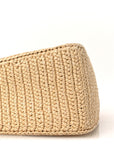 Yarn Raffia Effect Crochet Triangle Shoulder Bag Naturale