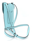 Calfskin Elephant Pouch Crossbody Bag Light Blue