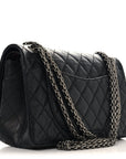 Aged Calfskin Quilted 2.55 Reissue 225 Flap Black