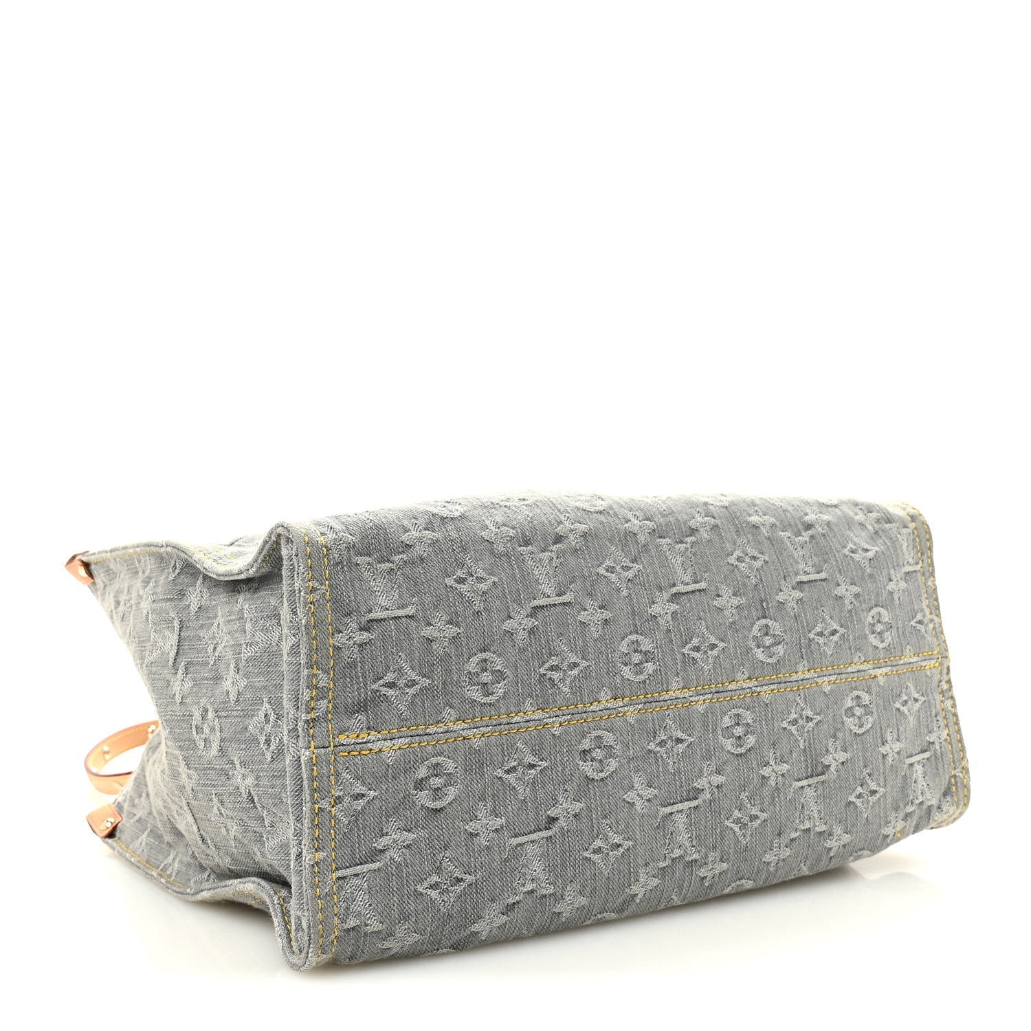 Monogram Denim Onthego MM Washed Gray