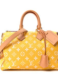Calfskin Monogram Speedy P9 Bandouliere 25 Jaune Mat
