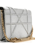 Snakeskin D1ORama Wallet on Chain Pouch Silver