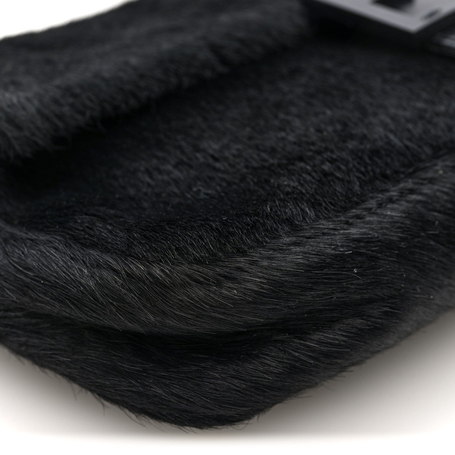 Calf Hair Baguette Black