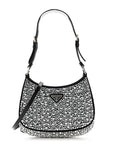 Satin Crystal Cleo Adjustable Strap Shoulder Bag Metal
