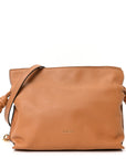 Nappa Calfskin Medium Flamenco Knot Clutch Warm Desert