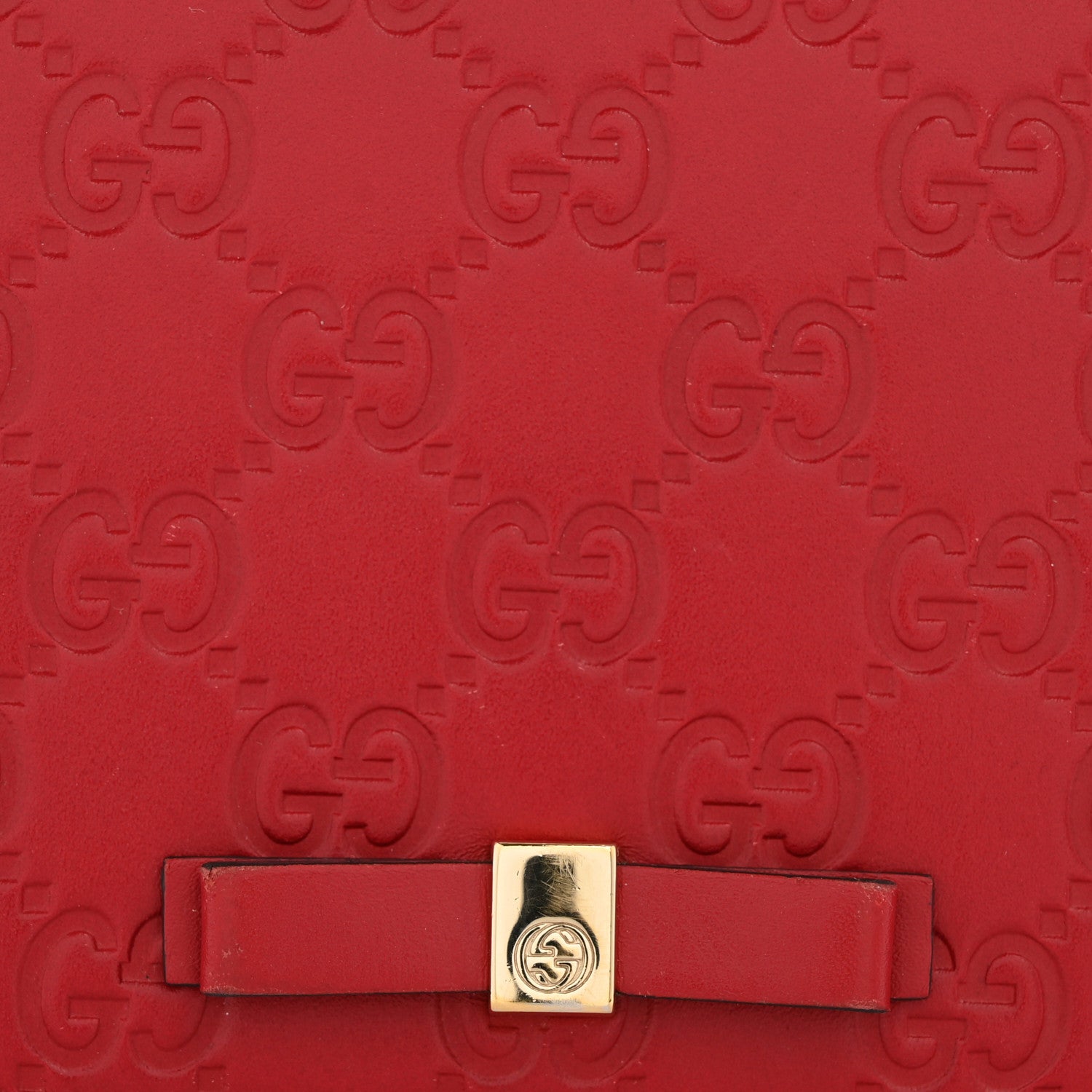 GCCIssima Signature Bowy Chain Wallet Hibiscus Red