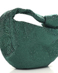 Crystal Embellished Satin Mini Hotfix Jodie Emerald