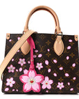 LV X TM Monogram Cherry Blossom Onthego PM Sakura Brown