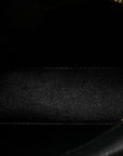 Signature Grained Calfskin Logo XS Ville Camera Bag Black White