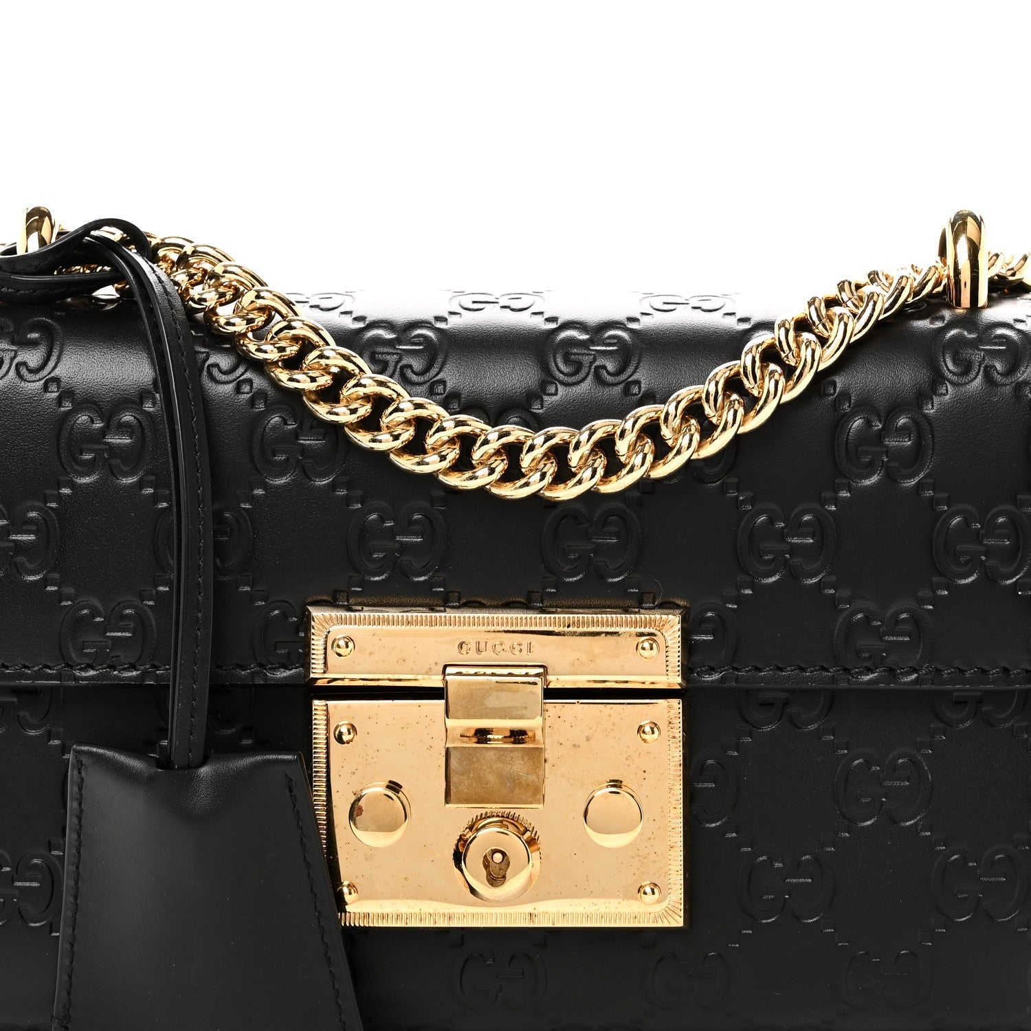 GCCIssima Small Padlock Shoulder Bag Black