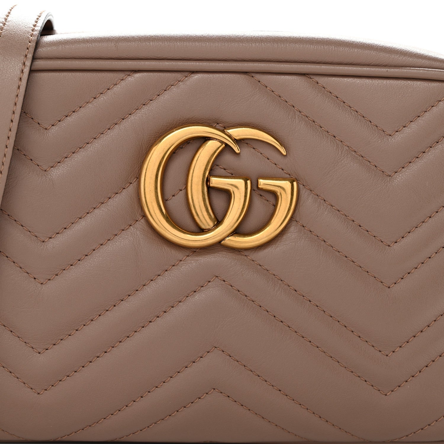 Calfskin Matelasse Small GG Marmont Chain Shoulder Bag Porcelain Rose