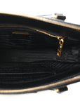 Saffiano Small Galleria Double Zip Tote Black