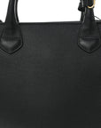 Derby Calfskin House Check Medium Banner Tote Black