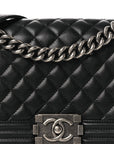 Caviar Quilted Medium Boy Flap Black