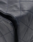Caviar Quilted Medium CHNL 25 Handbag Dark Navy