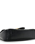 Calfskin Matelasse Mini GG Marmont Shoulder Bag Black
