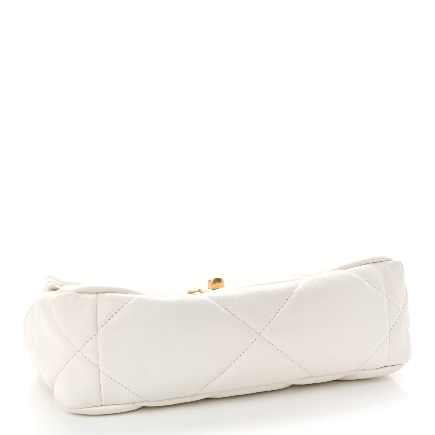 Lambskin Quilted Medium CHNL 19 Flap White