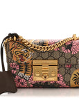 GG Supreme Monogram Bengal Small Padlock Shoulder Bag Beige Pink