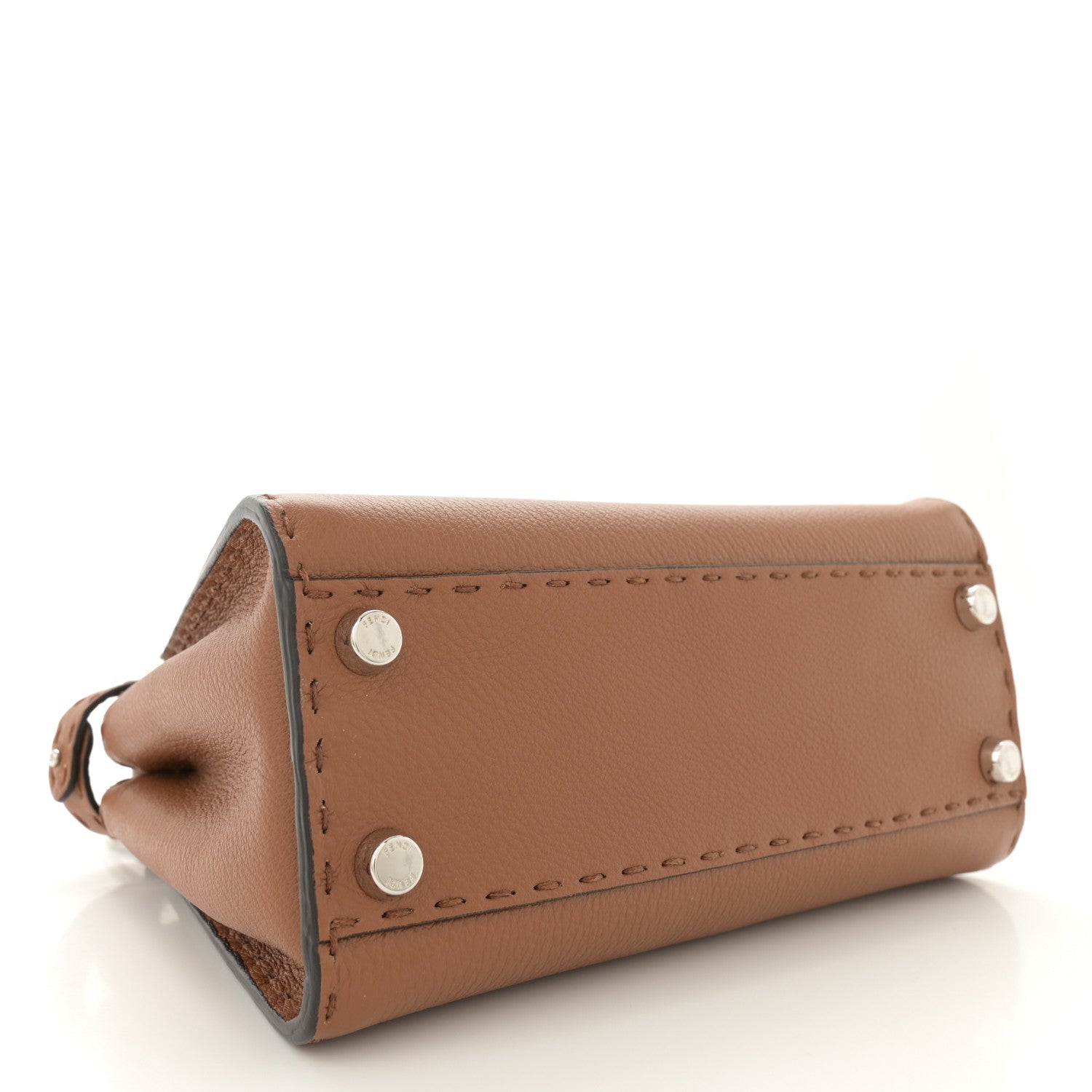 Cuoio Romano Selleria Bi-Color Mini Peekaboo Iconic Satchel Mou Milk