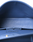 Caviar Quilted Small Double Flap Blue