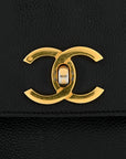 Caviar CC Flap Shoulder Bag Black