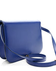 Box Calfskin Medium Classic Box Flap Bag Indigo