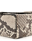 Snakeskin Baguette Soft Trunk White Camelia