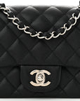 Caviar Quilted Mini Square Flap Black