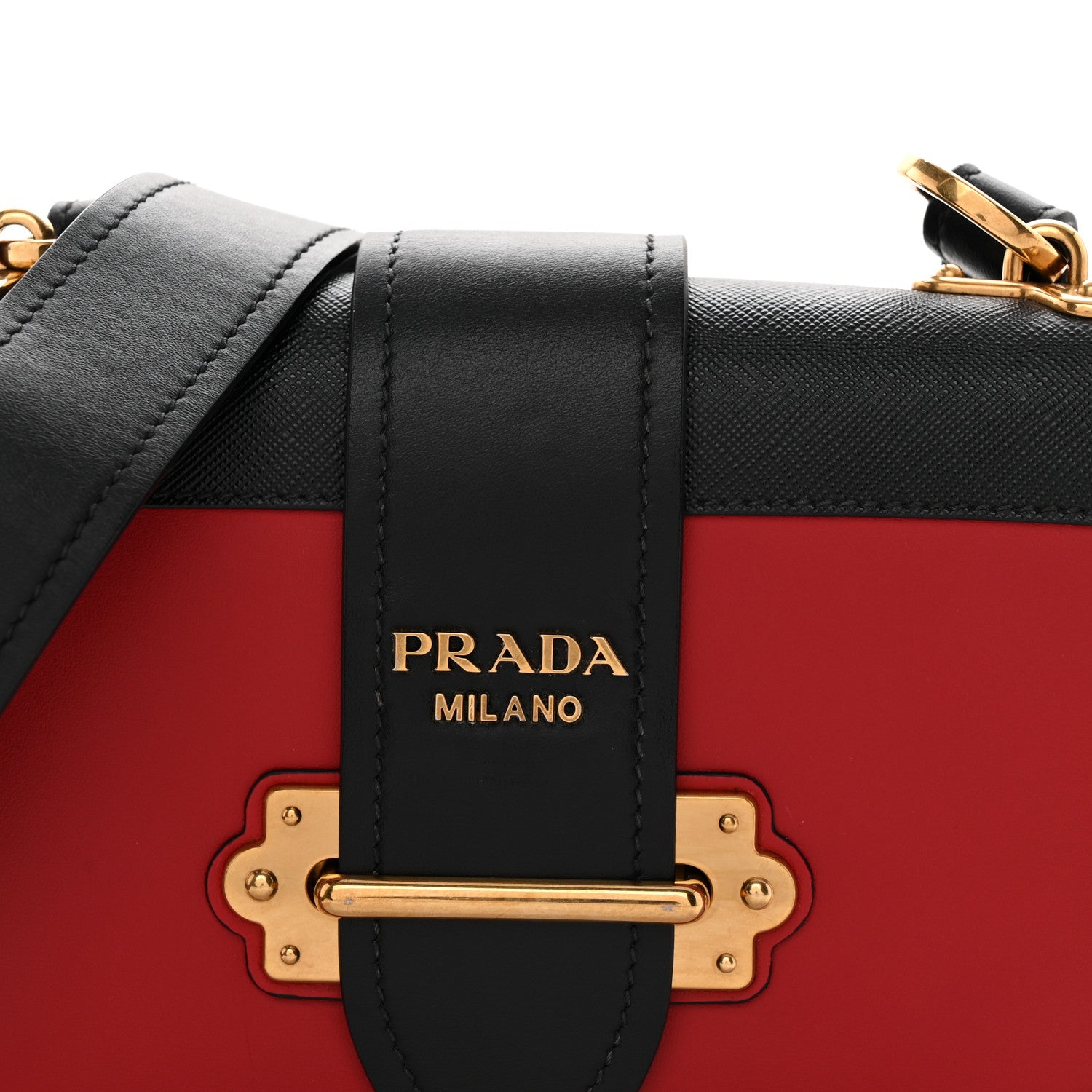 City Calfskin Saffiano Cahier Bag Fuoco Black