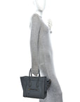 Baby Drummed Calfskin Micro Luggage Kohl